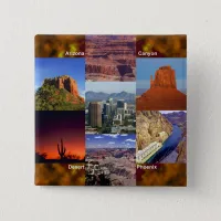 Arizona Desert Collage Button