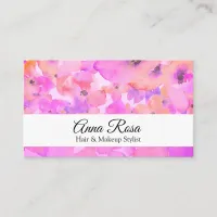 *~* Chic Popular Floral Lavender Pink Watercolor Business Card