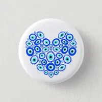 Love Heart Turkish Eye Pattern Button