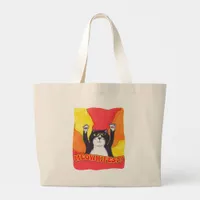 Meownifest Epic Cat Praise Cool Slogan Art  Large Tote Bag