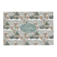 Earth Tones Christmas Pattern#2 ID1009 Placemat