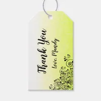 Personalized Yellow Thank you Gift Tags