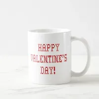 Happy Valentine's Day Tiny Heart Shaped Font Coffee Mug