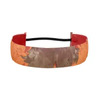 Majestic Horse in Asian Floral Tapestry Athletic Headband