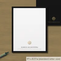 Business Logo Modern Luxury Black Border Letterhead