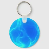 Plasma Ball Aqua Blue Photo Keychain