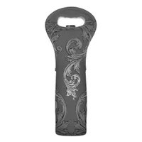 Elegant Ornate Goth Design Wine Tote