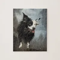 Cyborg Border Collie Jigsaw Puzzle