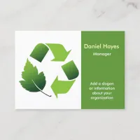 recycling company business card