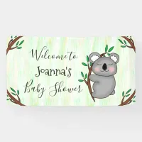 Personalized Koala Bear Baby Shower Banner