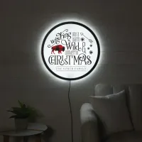 Wild Wonderful Christmas Pattern/Plaid ID604 LED Sign