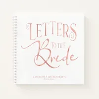 Letters To The Bride Shower Bachelorette Guestbook Notebook