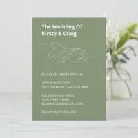 Catbells Sage Green Wedding Invitation