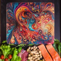 Vibrant Abstract Design Cutting Board