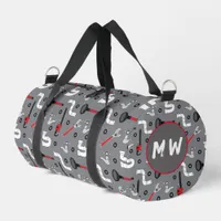 Plumber Plumbing Pipes Tools Patterned Monogram Duffle Bag