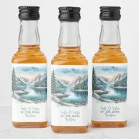 Winter Lake Wedding Liquor Bottle Label