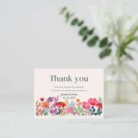 Floral Wedding Thank You Card