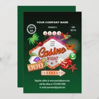 Corporate Summer Holidays Casino Night invitation