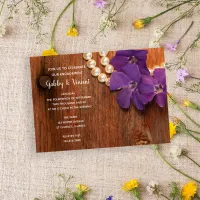 Periwinkle Pearls Country Engagement Barn Party Invitation