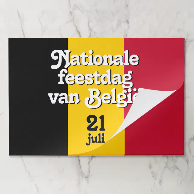 Dutch Nationale feestdag van België Belgian Flag Paper Pad