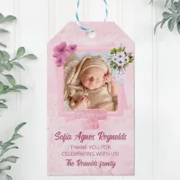 Pink Shabby Style Baby Gift Tags