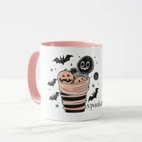 Halloween Candy Box and Bats Mug