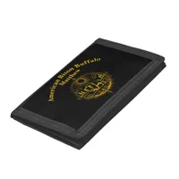 Golden Bison Standing in a Picturesque Landscape Trifold Wallet