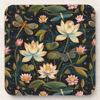 Dreamy Lotus Blossoms Hard plastic coaster