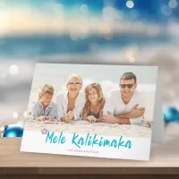 Mele Kalikimaka Tropical Hawaiian Christmas Photo Holiday Card