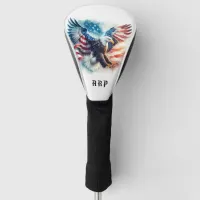 *~* American Flag .. Initials USA Bald Eagle AP16 Golf Head Cover