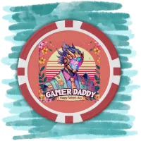 Gamer Daddy Happy Father's Day | Poker Chips