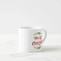 Merry Christmas Laurels Red ID293 Espresso Cup