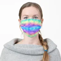 [Rainbow Mist] Pastel Tie-Dye Adult Cloth Face Mask