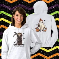 Funny Grim Reaper Pockets and Women's Halloween Hoodie