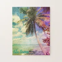 Prismatic Palm Tree on Isla Saona Jigsaw Puzzle