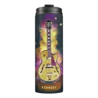 Personalized Cool Funky Abstract Guitar Art Thermal Tumbler