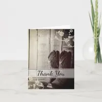 Rustic Western Cowboy Boots Sympathy Thank You