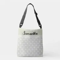 Any Name Cute Floral Daisy Pattern All-Over Print  Crossbody Bag