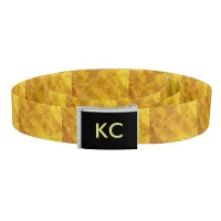 Gold Abstract Pattern Canvas Belt