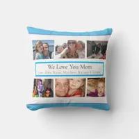 Personalized Family Photos  Throw Pillow