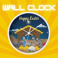 Happy Easter - Nativity | Clock