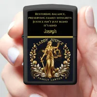 Lady Justice: Empowering Family Law Zippo Lighter