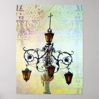 Plaza Light With Pastel Background Poster