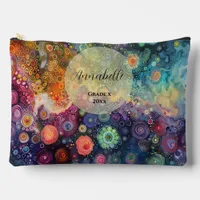 Beautiful Whimsical Colorful Back to School  Accessory Pouch