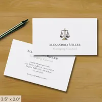 Professional Lawyer Scales of Justice Business Card