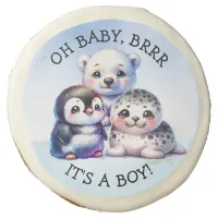 It's a Boy | Polar Arctic Winter Baby Shower Sugar Cookie