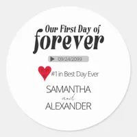 First Day of Forever Movie Poster Cover Wedding Classic Round Sticker