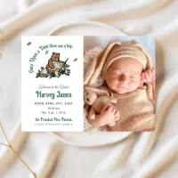 Woodland Once Upon a Time Birth Announcement