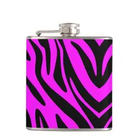 Pink Zebra Flask