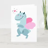 Dragon Heart Cute Personalized Valentine Holiday Card